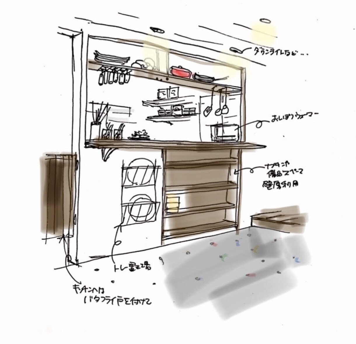 室内パースかきます ナチュラルからモダン、イメージに合わせて描きます。 イメージ2