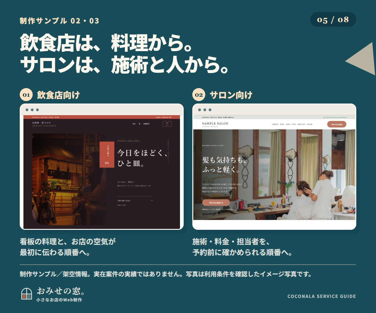 小さなお店のホームページをSTUDIOで作ります 大切にしてきたことが、初めての方にも伝わる設計 イメージ5