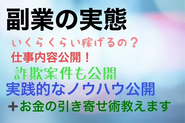 副業の実態とお金引き寄せ術を教えます 副業経験談＆詐欺回避ガイド】リアルな副業体験とお金の引き寄せ イメージ1