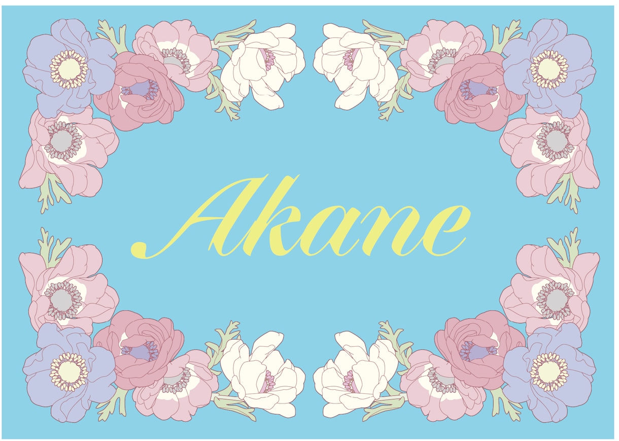 華やかな結婚式ネームカード（席札）をデザインします お好きな色合いで、お洒落なオリジナルネームカードを作ります イメージ2