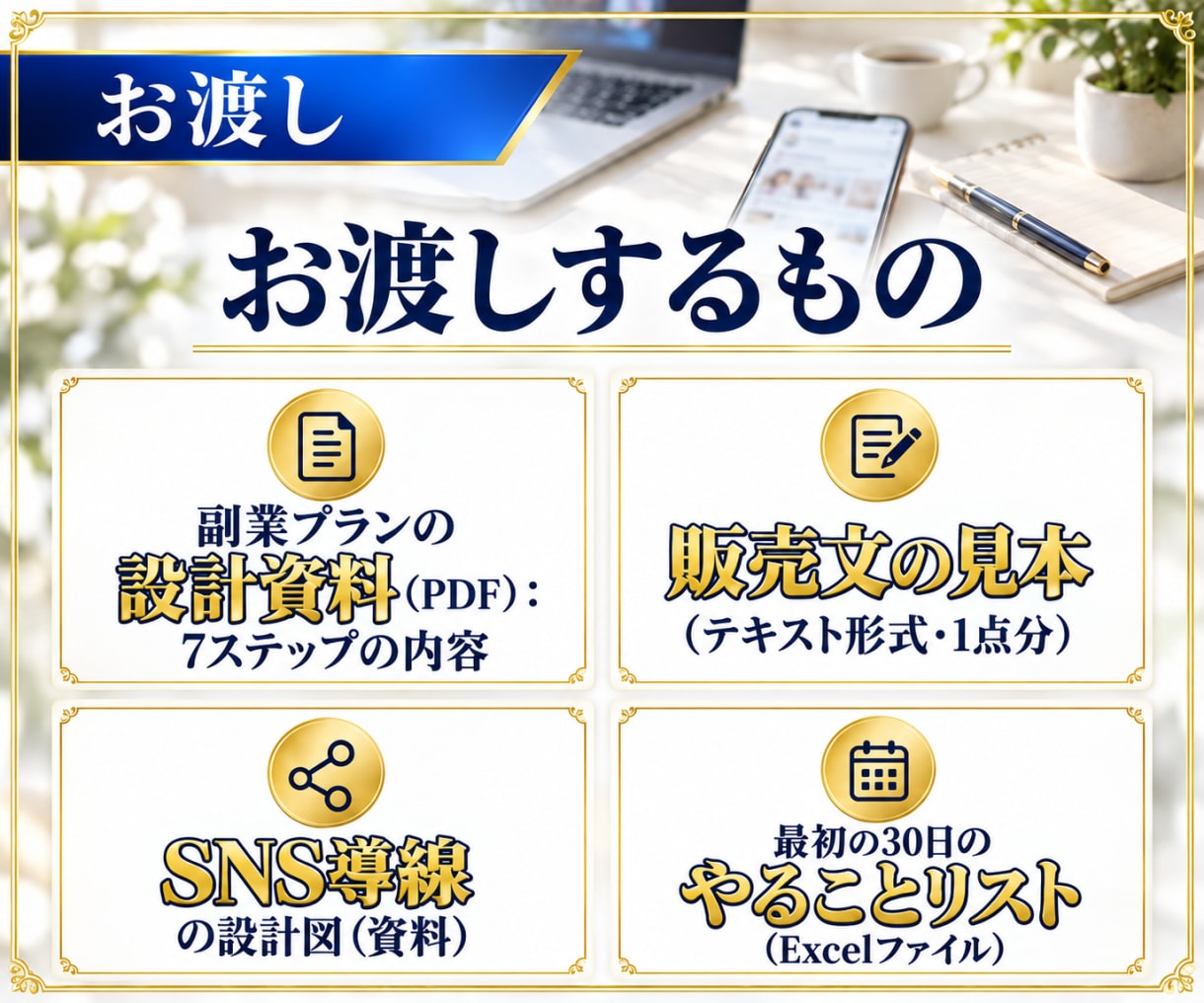 7ステップ！副業のコンテンツと集客導線を設計します コンテンツの中身・販売文・SNSの流れを、設計資料で納品 イメージ5