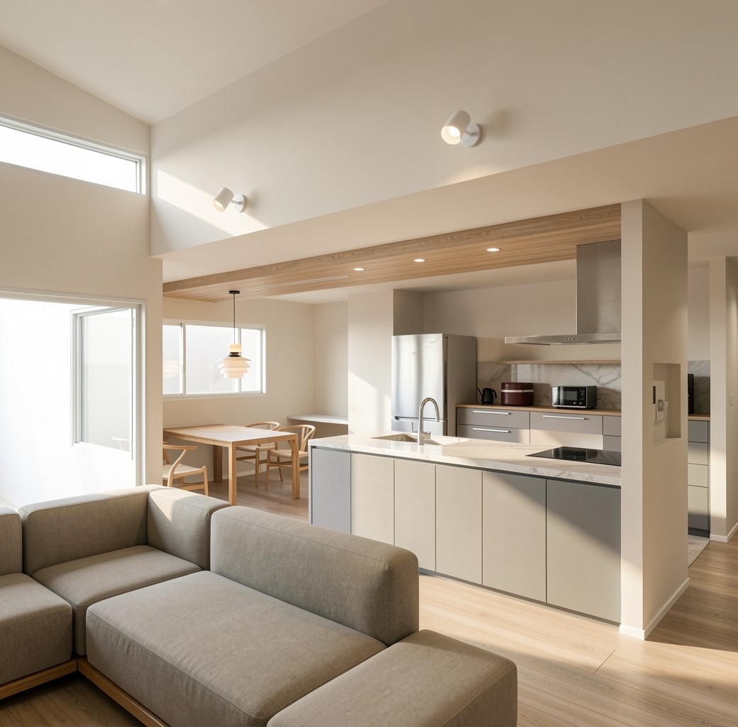 建てる前に完成イメージを内観CGで確認します 建築士が家具・内装・空間の見え方まで分かりやすく再現します イメージ3