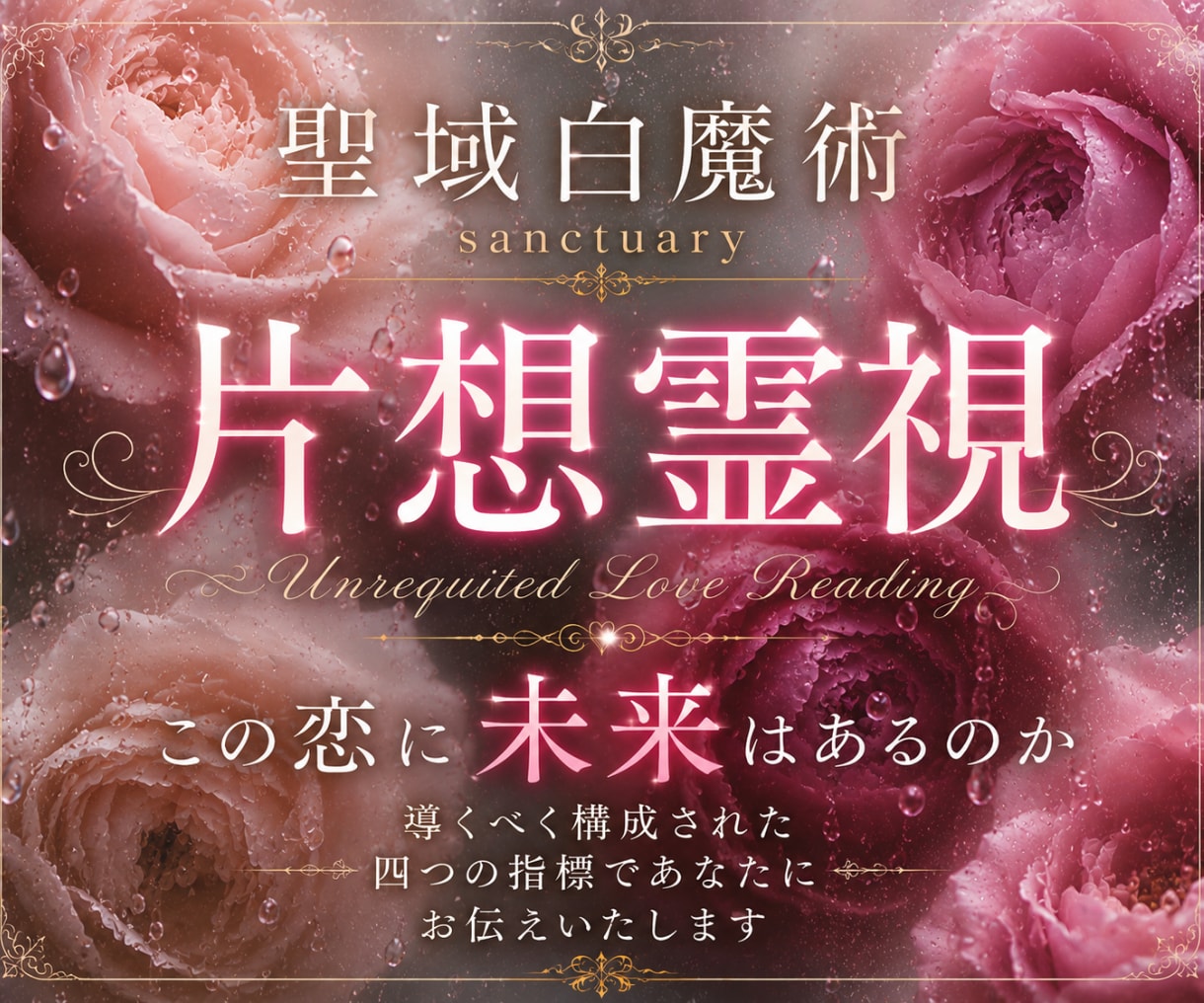 聖域白魔術◆進まぬ片思いの停滞原因と本音を視ます 言葉にされない本音と原因を解明し望む未来への選択肢を示します イメージ1