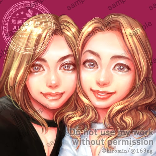８千円➡️５千円で❣️目を惹くアイコン描きます リアルめの美麗イラスト✨似顔絵やペア画も⭕ イメージ7