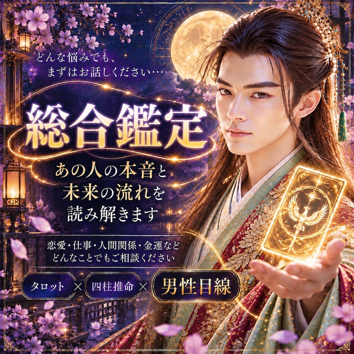 総合鑑定｜人生のお悩みを総合的に読み解きます 恋愛・仕事・家庭・人間関係の迷いや不安を総合鑑定 イメージ1