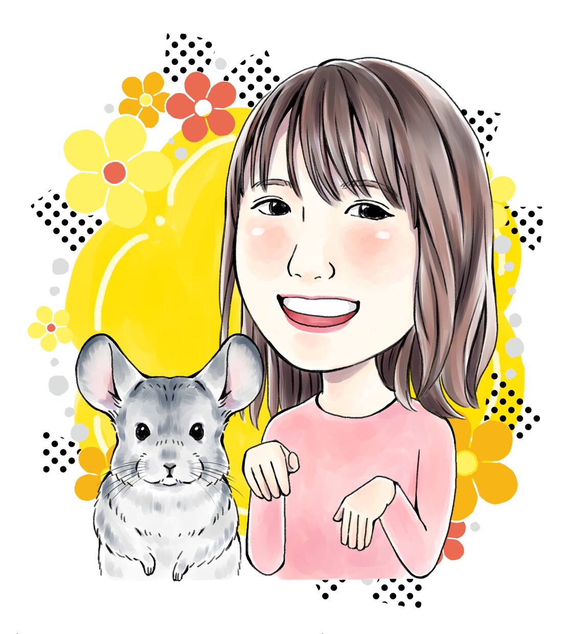 プレゼントに！ほどよくリアルかわいい似顔絵描きます 誕生日・還暦・送迎会に、心に残るプレゼントをお探しの方へ イメージ1