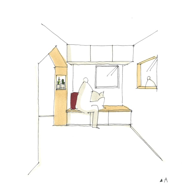 イラスト調の手描き内観(外観)パース描きます 内観パースイラスト風お任せください。急ぎの案件お受けします！ イメージ10