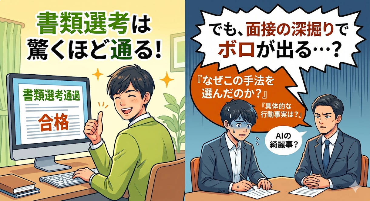 職務経歴書の面接ボロを徹底克服！言語化支援等します AIの完璧な書類を自分の言葉に！採用目線の模擬面接＆言語化 イメージ2
