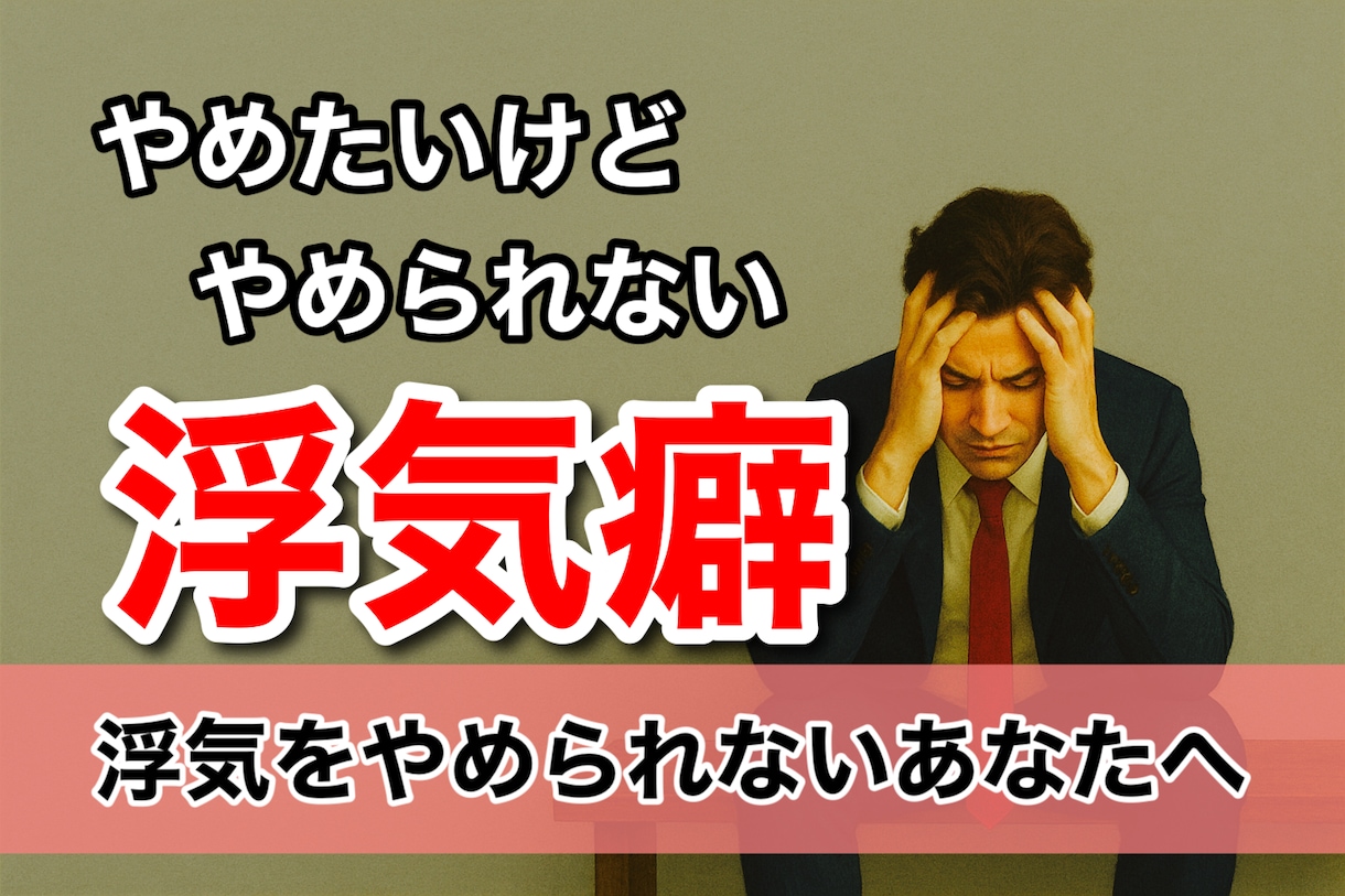 浮気を辞められない貴方のお話聞きます 辞めたくても辞められない浮気症に悩んでいませんか？ イメージ1