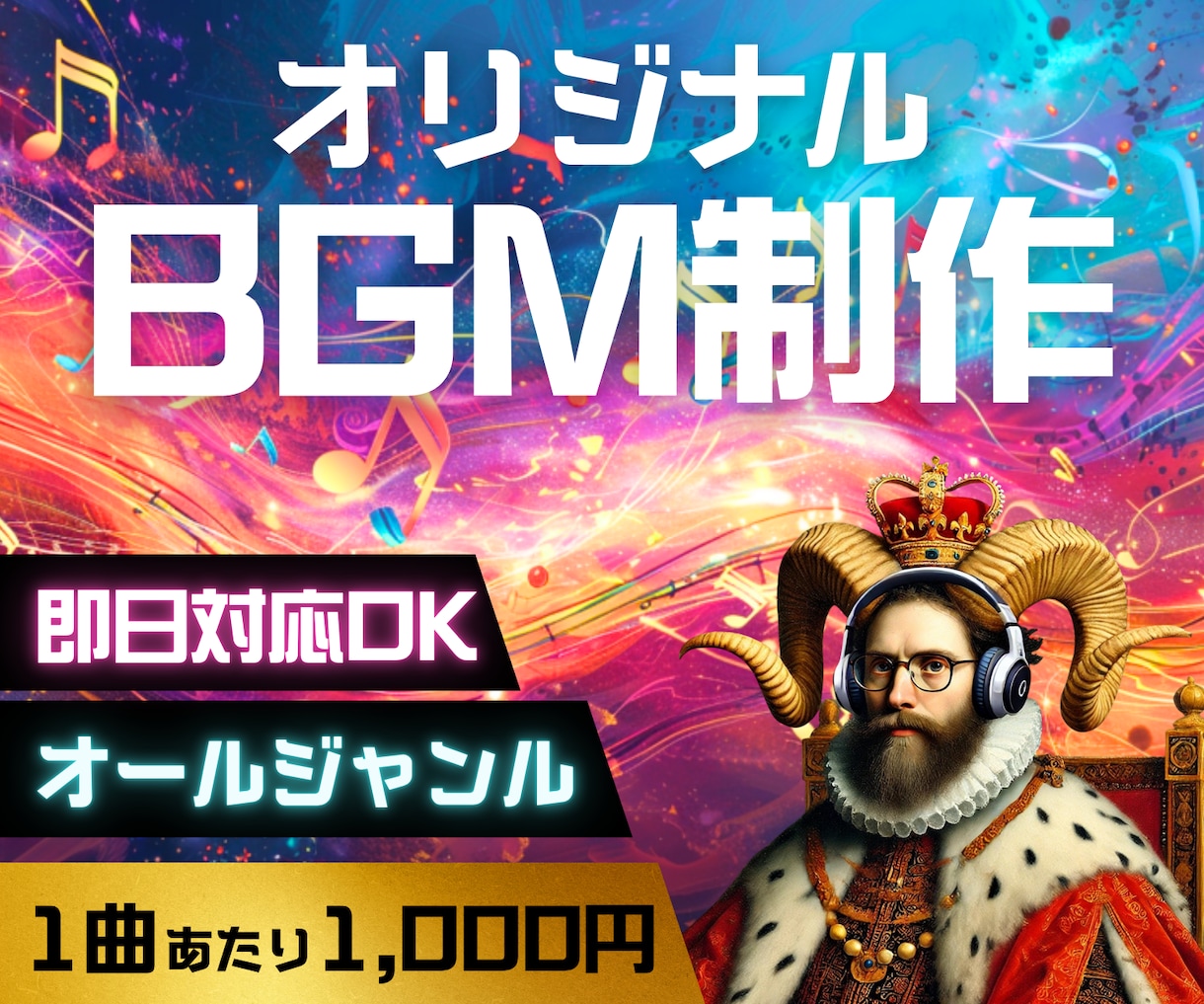 最短即納❗️高品質オリジナルBGMを制作します Brain1位の音楽クリエイターが作曲！オールジャンル対応 イメージ1