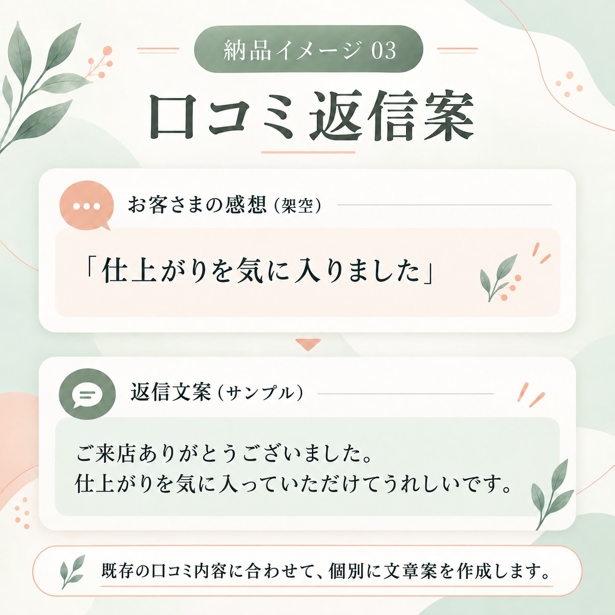美容室・理容室のGBP投稿文4本を作成します 1店舗向けに投稿文・写真キャプション・口コミ返信案を作成 イメージ4