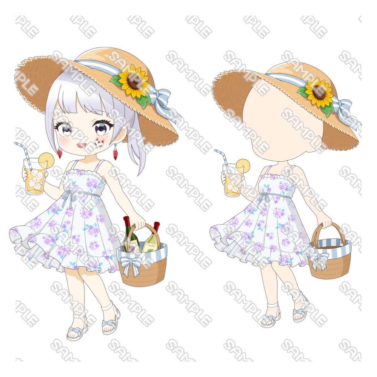 量産型SD！女の子イラストを描かせていただきます 量産型×夏モチーフSDイラスト受付中 イメージ3