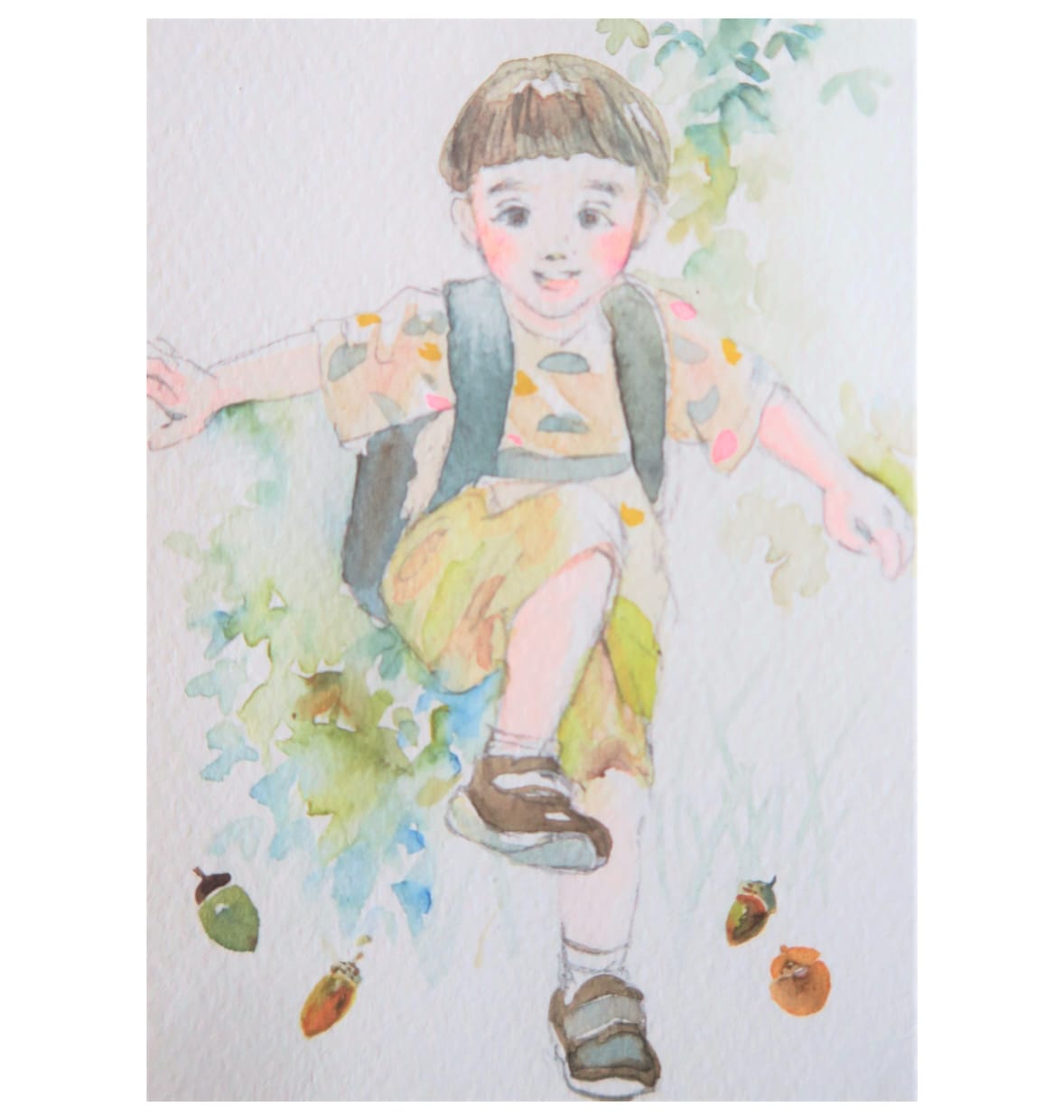 手描きで優しい水彩の似顔絵、描きます お祝いに、贈り物に、心をこめて丁寧に仕上げます。 イメージ6
