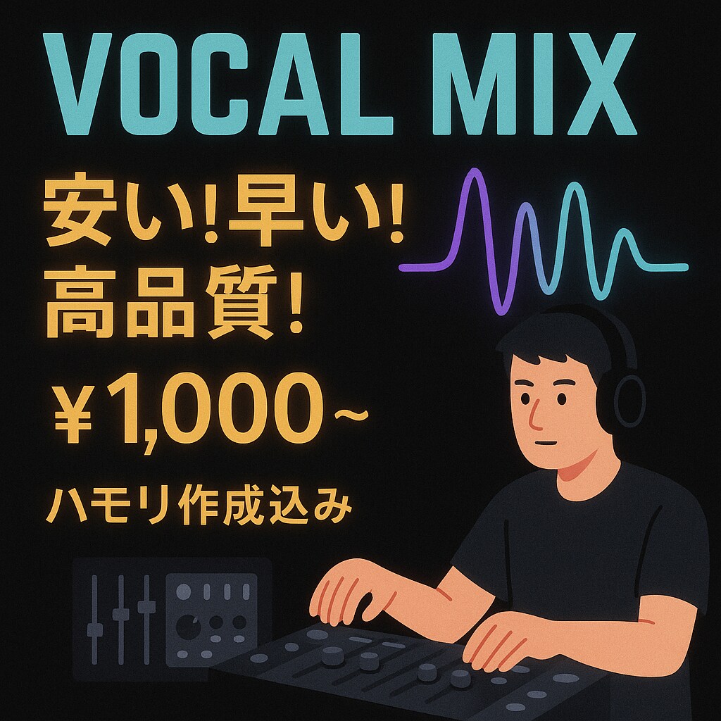 低価格高クオリティのMIXをします 最低価格1000円〜、最速納期3日！ イメージ1