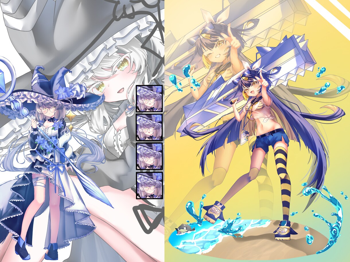 VTuber1枚絵、オリキャラアイコンなど描きます 厚塗りでSNSで使えるアイコンを作成します！ イメージ8