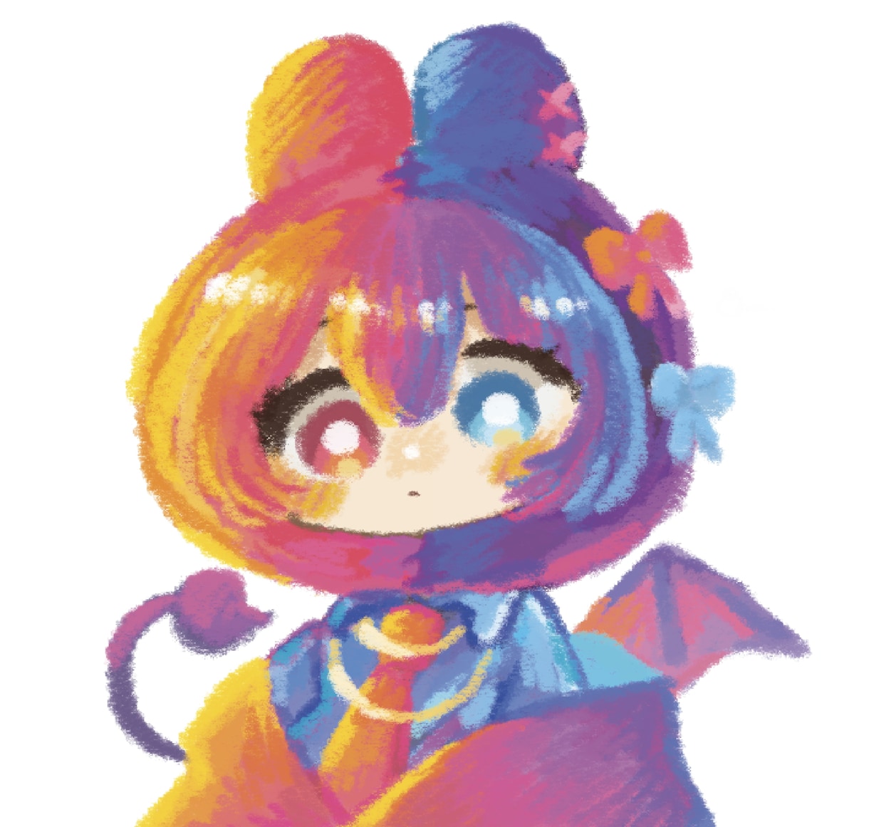 クレヨンのようなやさしいアイコンを描きます あたたかくカラフルな雰囲気を描きます イメージ1