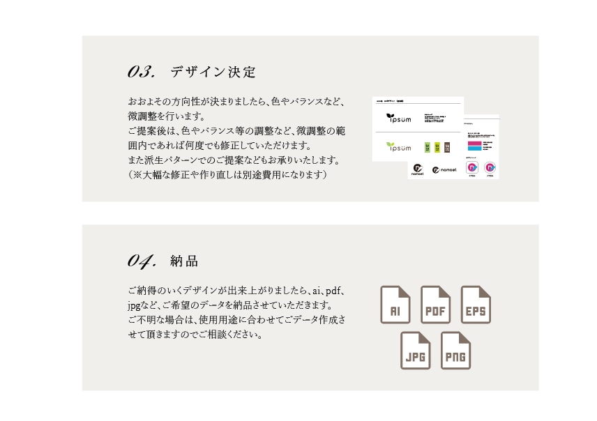 想いをカタチに。シンプルで愛されるロゴを作ります 【必須aiデータ込】修正無制限！安心キャンセル保証 イメージ4