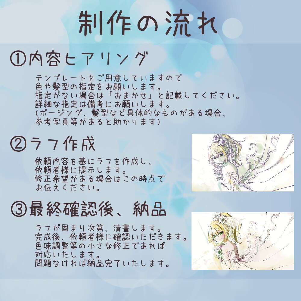 動画用イラストを作成します 楽曲MV・配信等の静止画、Vtuberさんへのプレゼントに！ イメージ2