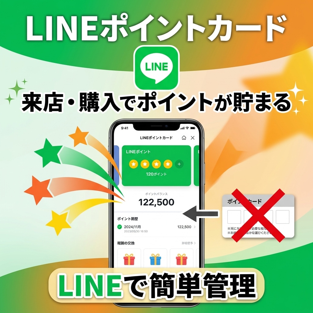 LINEミニアプリでポイントカードを構築します 来店・購入でポイントが貯まる仕組みをLINEで イメージ1