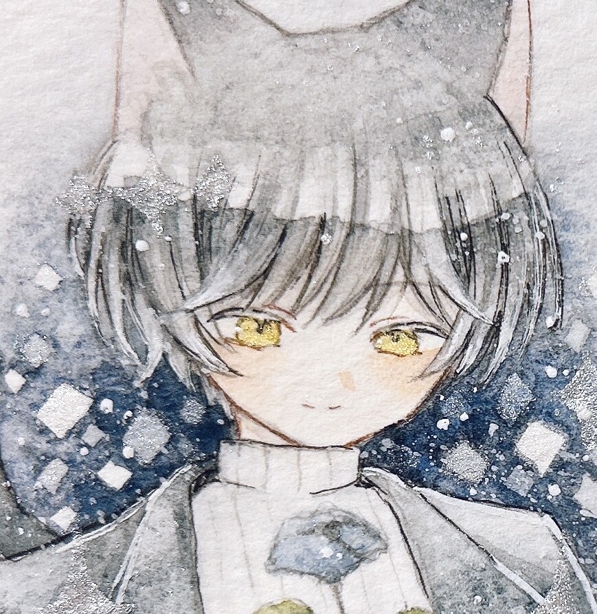 アナログの透明水彩を使ったSNSアイコンを描きます 淡く儚い雰囲気から濃く深い世界観まで水彩で表現します。 イメージ4
