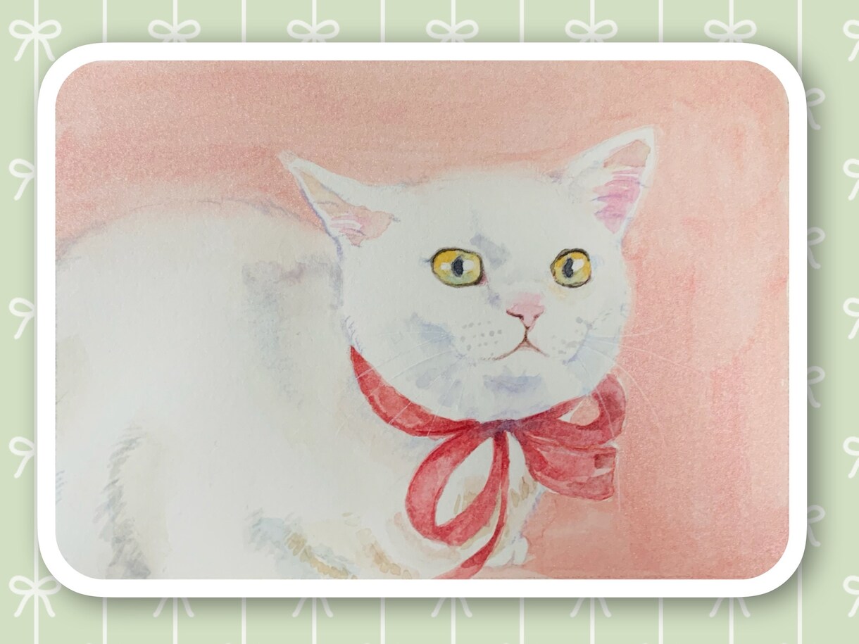 ふんわりかわいいペットの似顔絵描きます ★やわらかな色合いの水彩色鉛筆画 イメージ7