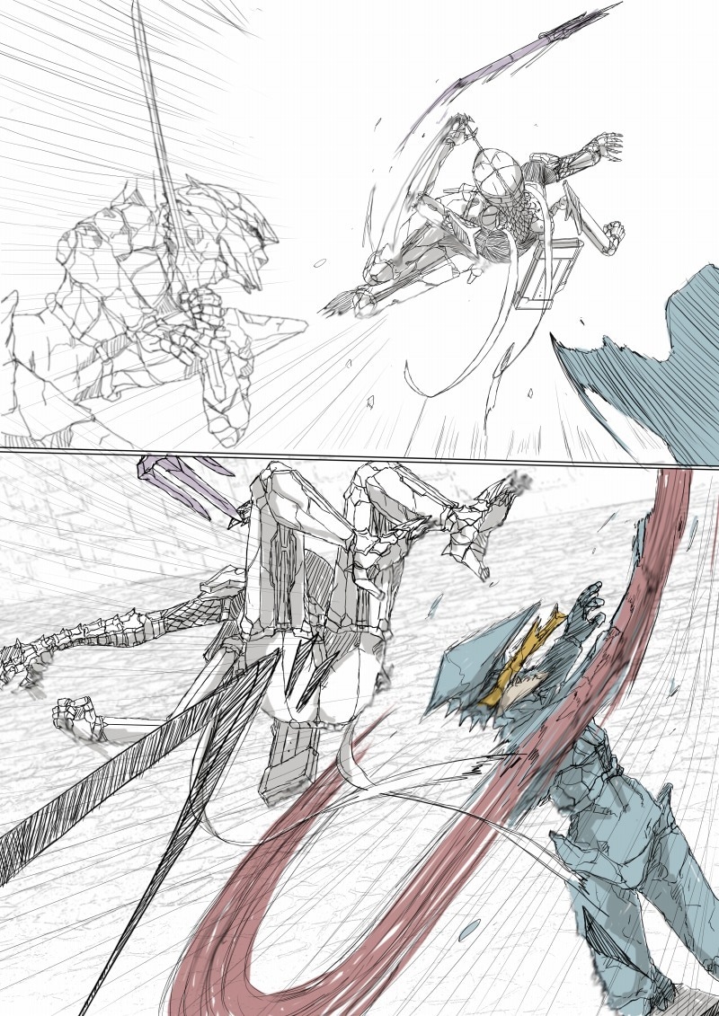 アクションの振り付け、戦闘シーンの制作できます 貴方の漫画制作をお手伝いします イメージ9
