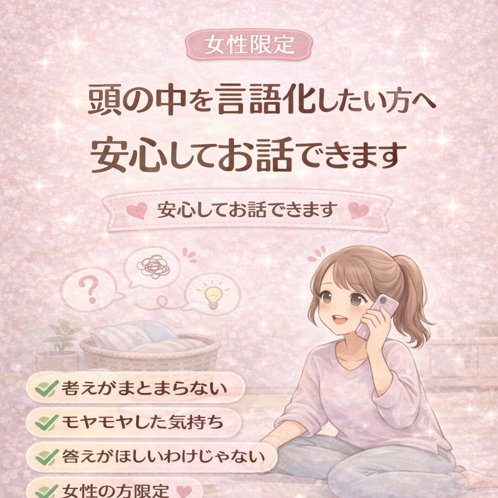 考えを整理したい方へ｜気持ちの言語化サポートします 話すことで気持ちが見えてきます イメージ1