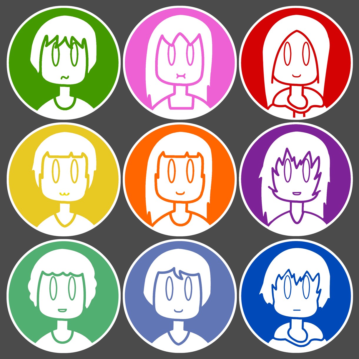 2色SNS用アイコンをお描きします シンプルなアイコンを2色にお描きします！ イメージ2