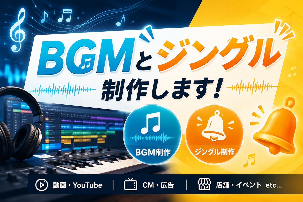 お客様の要望に沿ったジングルやBGMを制作します 早期納入かつ要望に沿った音楽制作 イメージ1