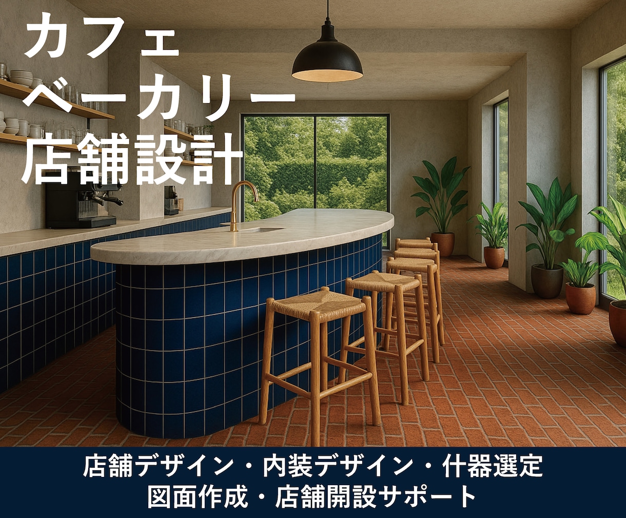 カフェやショップなどの店舗カウンターデザインします 空間のメインとなるようなすてきなカウンターをデザインします イメージ1
