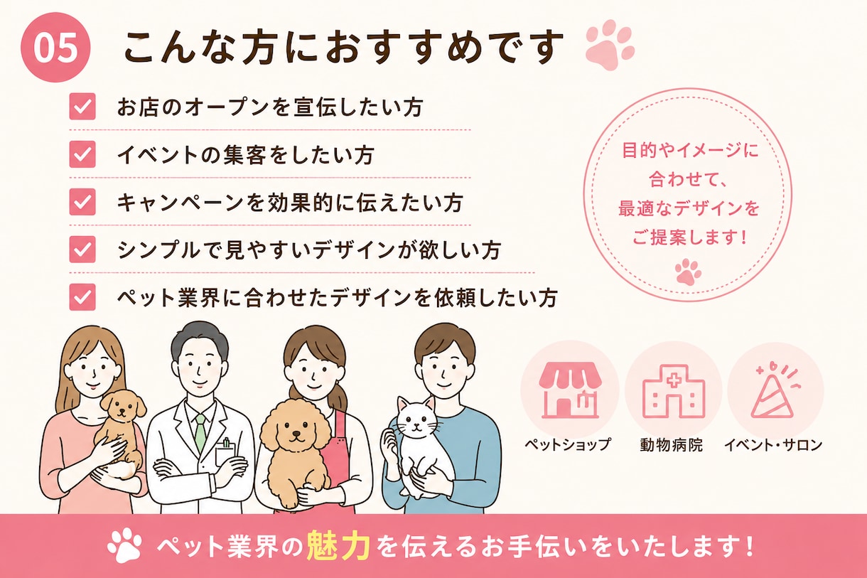 ペット業界に特化したチラシを作成します ペット業界特化！伝わるチラシを作ります イメージ5