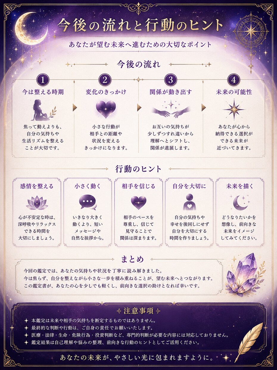 本音占い｜返信が来ない彼の気持ちを鑑定します 片思いの相手と今後距離を縮める恋愛のヒントを占います イメージ4
