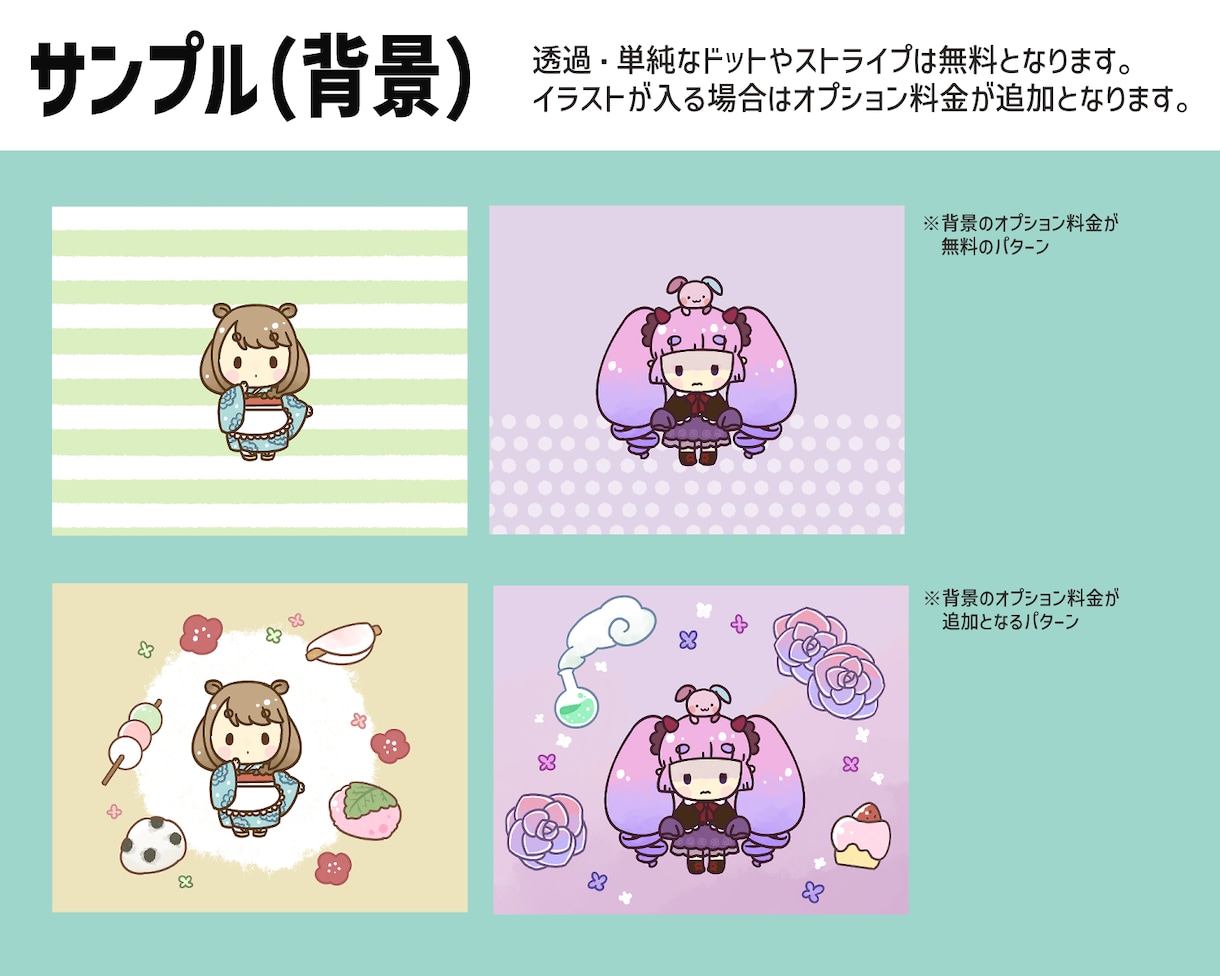 ミニキャラ・SDキャライラストを作成いたします [商用可・二次使用可]VTuberさん、パフォーマーさん等 イメージ3