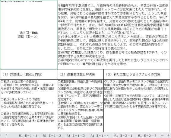 技術士　建設部門　過去問－解答骨子集　を提供します 対象科目は　建設部門　11全科目対応 イメージ3