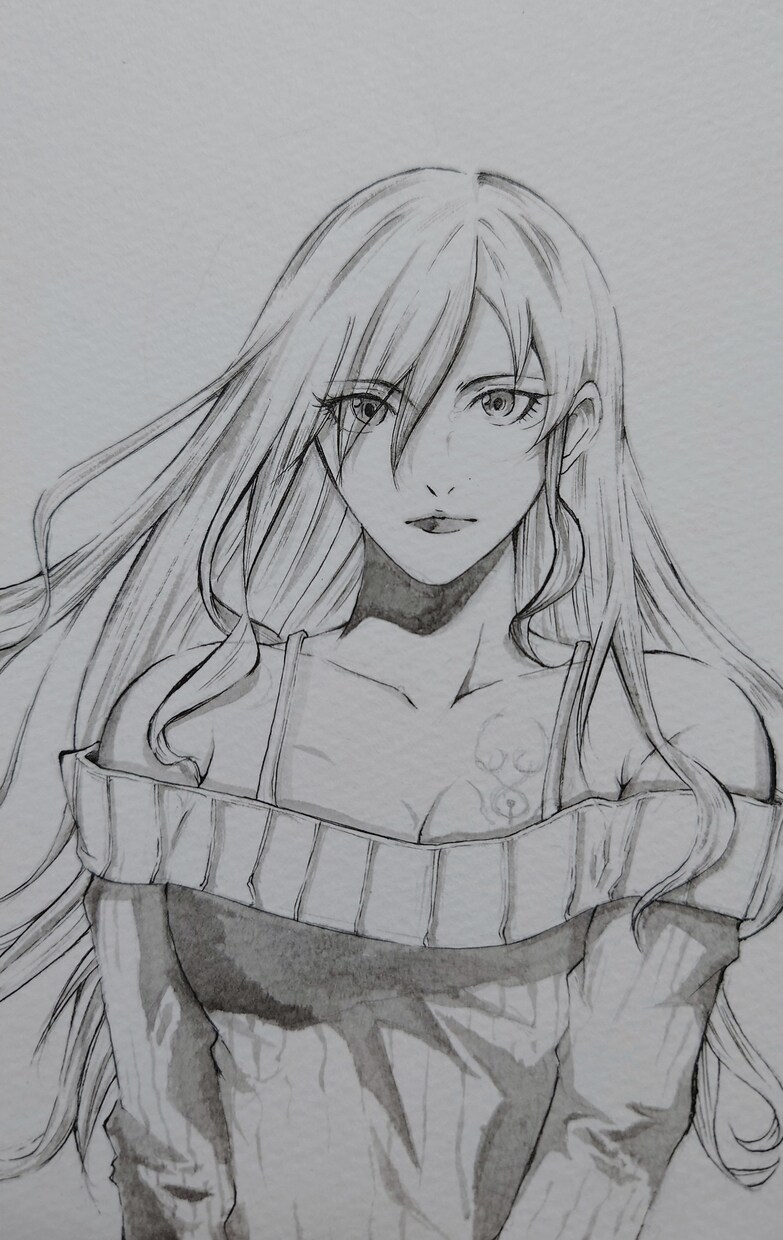 アナログイラスト販売します 白黒で表現！アナログならではの質感を味わってください イメージ1