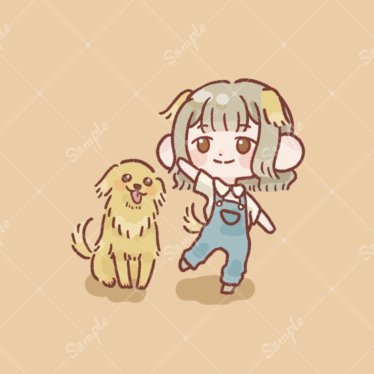 小物とセットで！かわいい♡ゆるふわアイコン描きます あなたのチャームポイントとなる小物とセットで魅力的に!! イメージ6