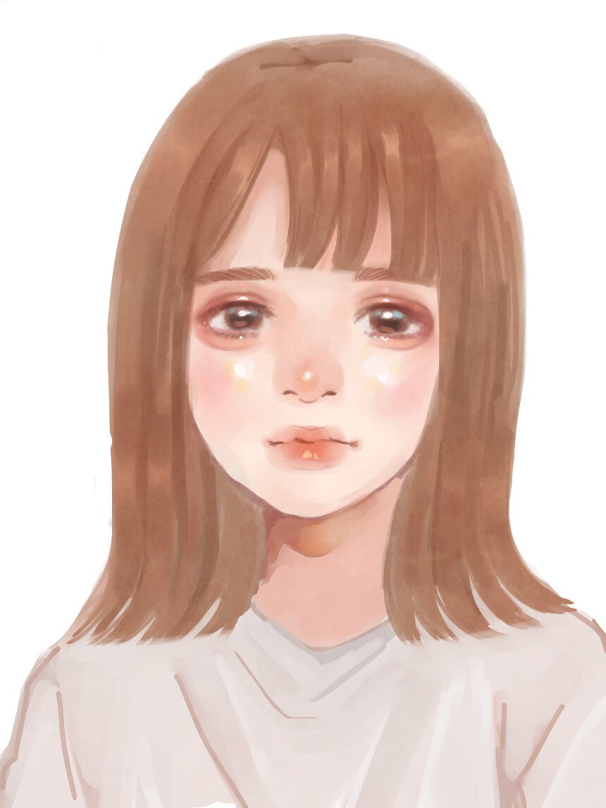 ぷにふわ美少女♡似顔絵描きます 可愛い女性を更に可愛く描きます...♡ 