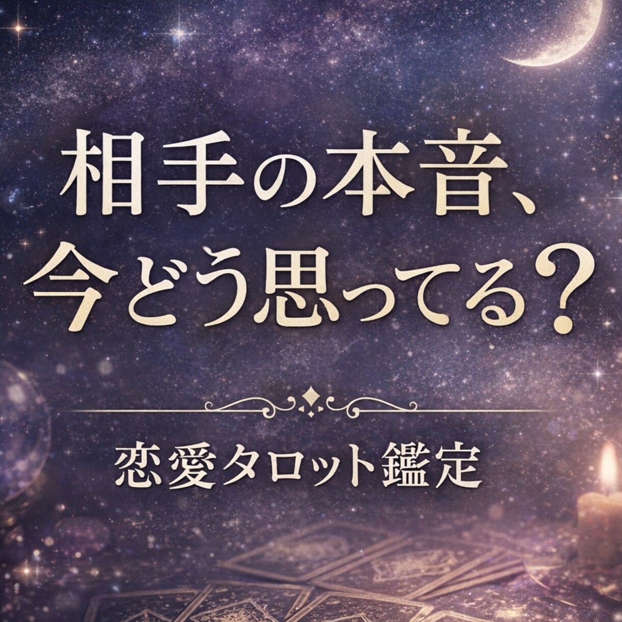 今の相手の本音をタロットで読み解きます 感情と状況を分けて、今後の行動まで整理 イメージ1