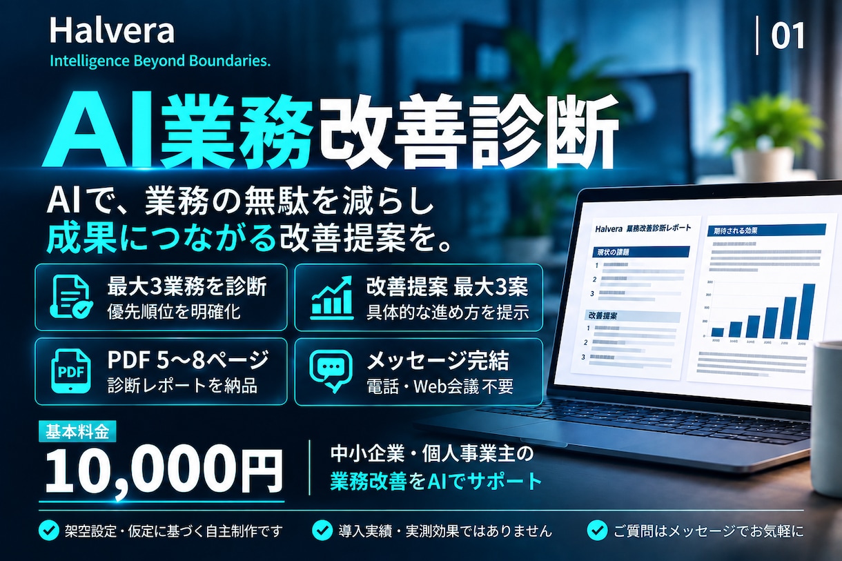 AIで改善できる業務と進め方を診断しますます AI導入の優先順位と準備事項を明確に イメージ1