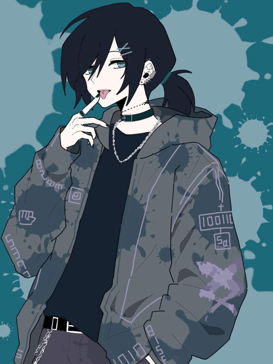 ダークでかっこいいキャラクターイラスト制作します 中性的・病みかわ・ダークな雰囲気が得意です。 イメージ2