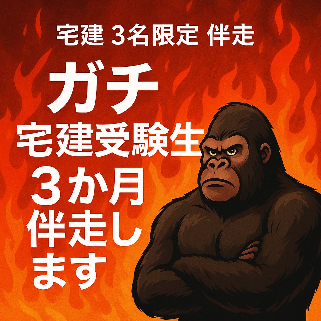 ガチ宅建受験生3か月伴走します 権利関係で10点以上、本気で狙う3か月 イメージ1