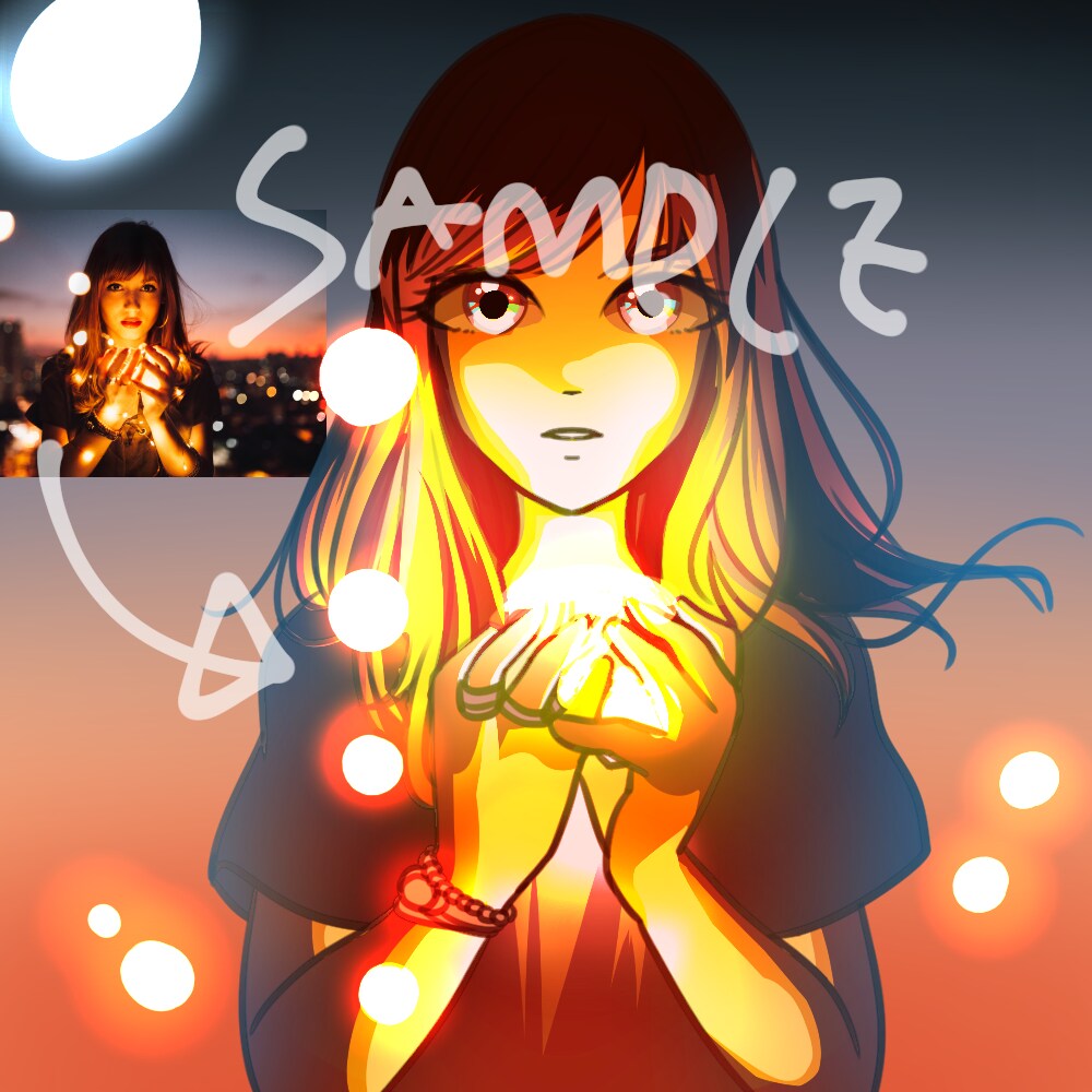 写真をアニメ風に描きおこします あなたをアニメの世界のキャラに！ イメージ3