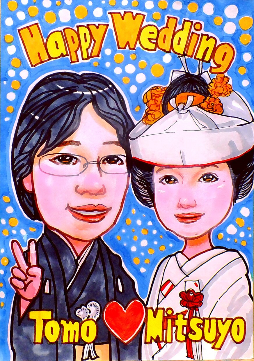 ご希望の似顔絵を、写真から手描き似顔絵で描きます 名詞用、記念日用、プレゼント用、披露宴ウエルカムボード似顔絵 イメージ5