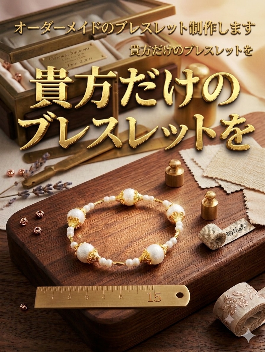 完全オリジナルのオーダーメイドブレスレット作ります あなただけのオリジナルを作りましょう。 イメージ1
