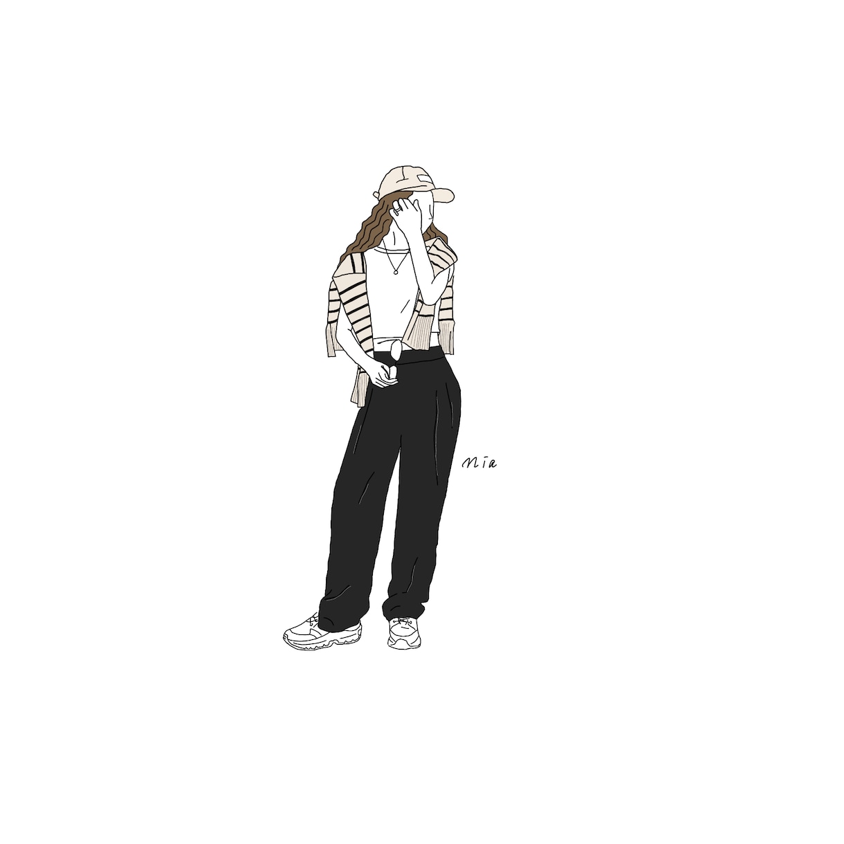 お洒落で可愛い♡ニュアンス線画をお描きします 世界に一つだけの完全オリジナルなイラストをお描きます☆ イメージ2