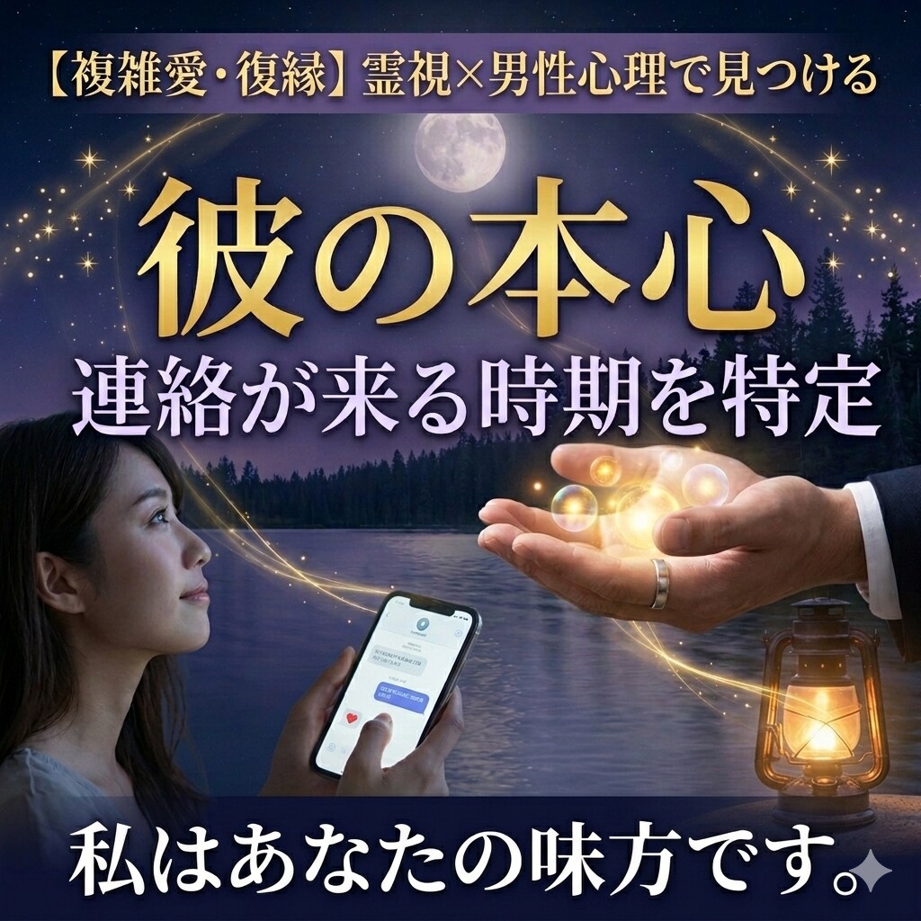 なんで既読無視？彼の本当の気持ちをお伝えします 同性だから視える「オトコの本音」と今後の展開を完全透視 イメージ1