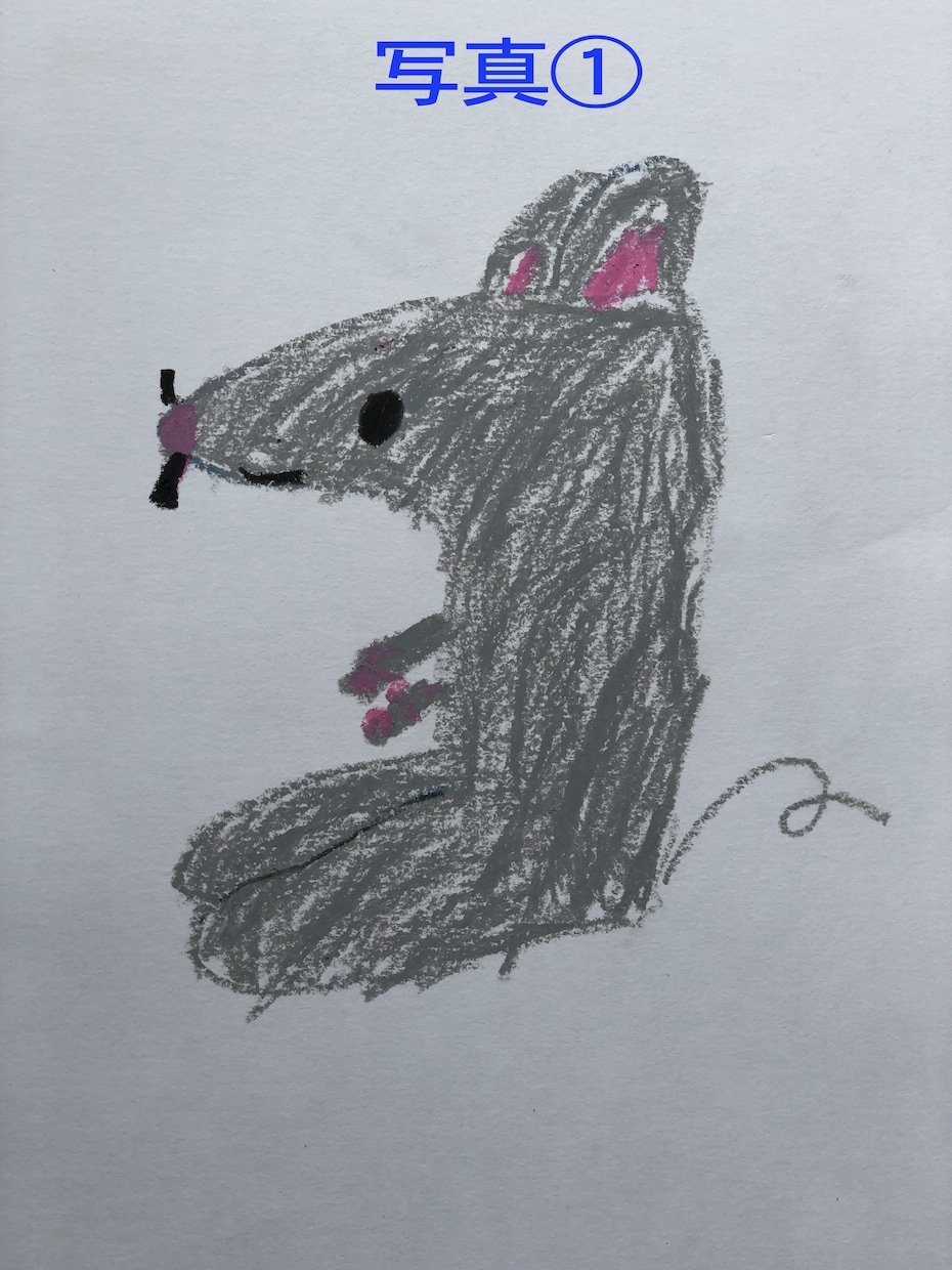 お子様が書いた絵と写真を使った年賀状を作ります お子様が描いた絵が年賀状になってお子様のテンションUP! イメージ2