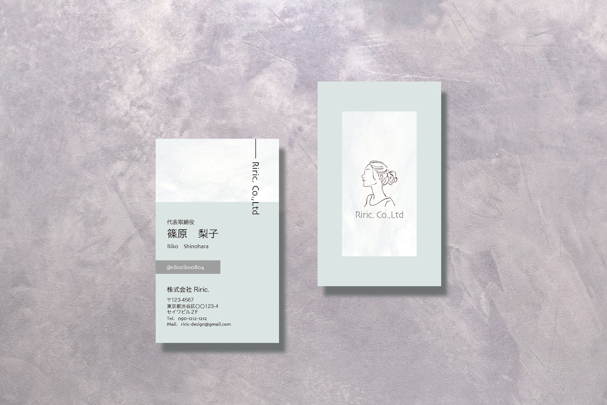 あなたにピッタリなおしゃれ名刺各種カード作成します プレミアムな品質☆現役WEBデザイナーにお任せください♪ イメージ2