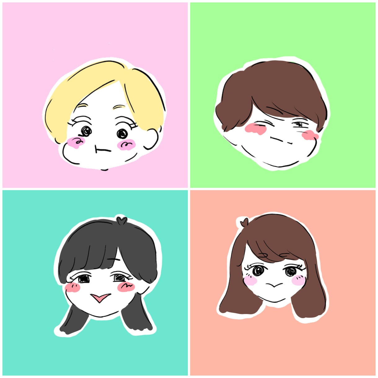 ゆるかわな似顔絵描きます 特徴をとらえた可愛い表情で印象作り！SNSのアイコンに♪ イメージ1