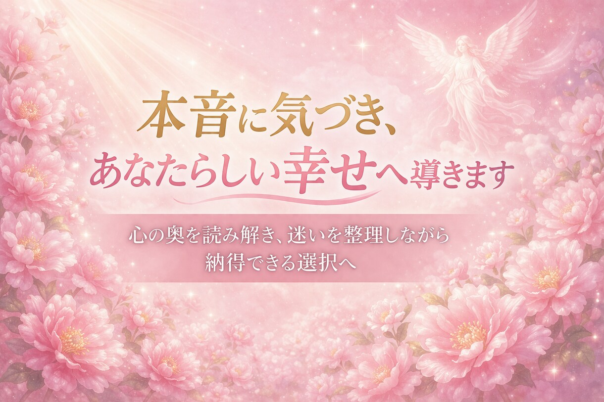 本音に気づき、あなたらしい幸せへ導きます 心の奥を読み解き、迷いを整理しながら納得できる選択へ イメージ3
